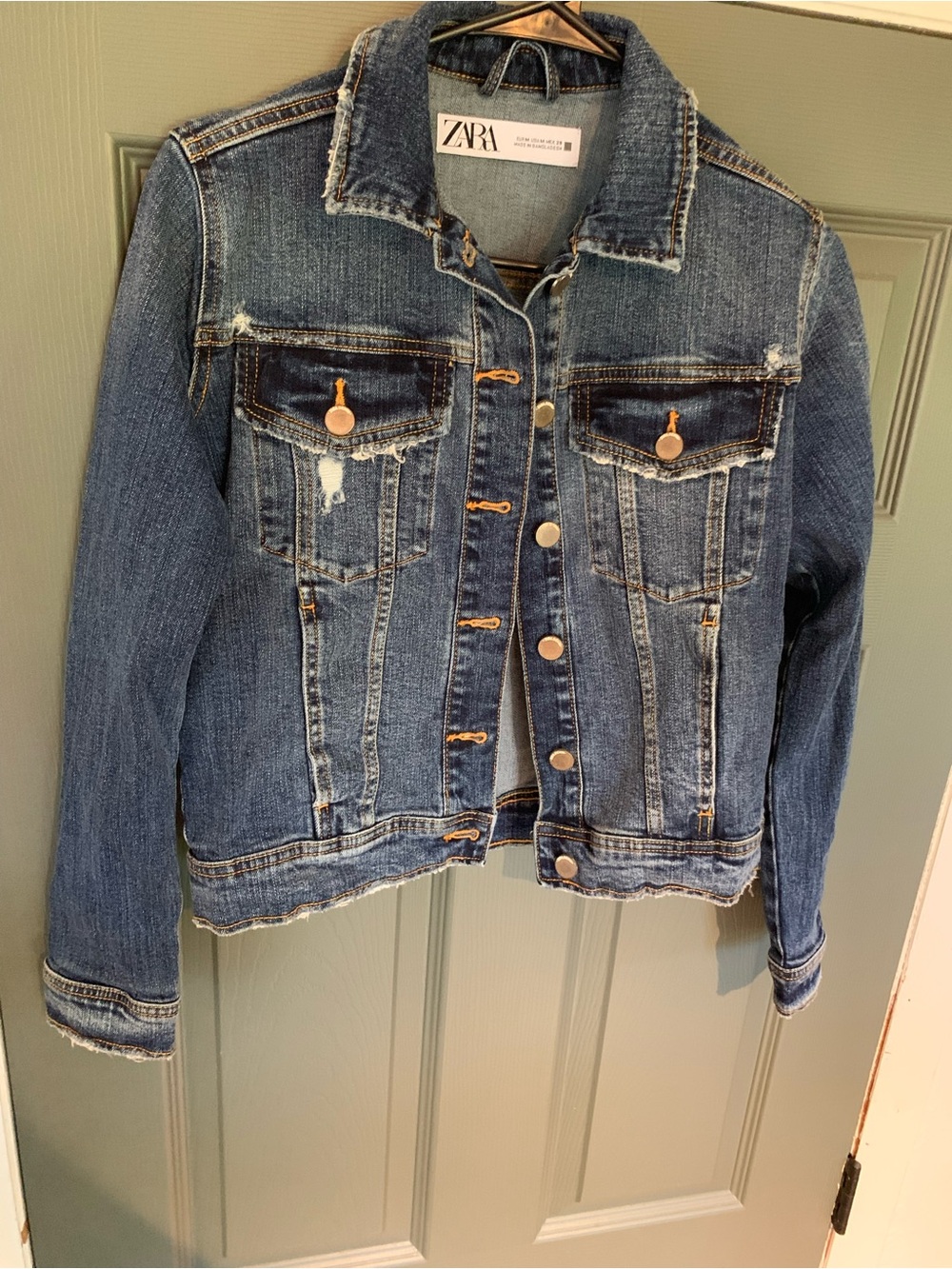 Zara Distressed Denim Jacket